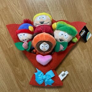 South Park Plush Bouquet Valentine's Day Gift by Ruz Kyle Stan Cartman Kenny NWT